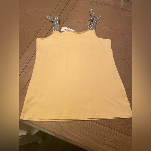 Day & Night Womans No STRESS Yellow & Gray Tank Top NWT Size Medium Daisy Cotton - Picture 7 of 7